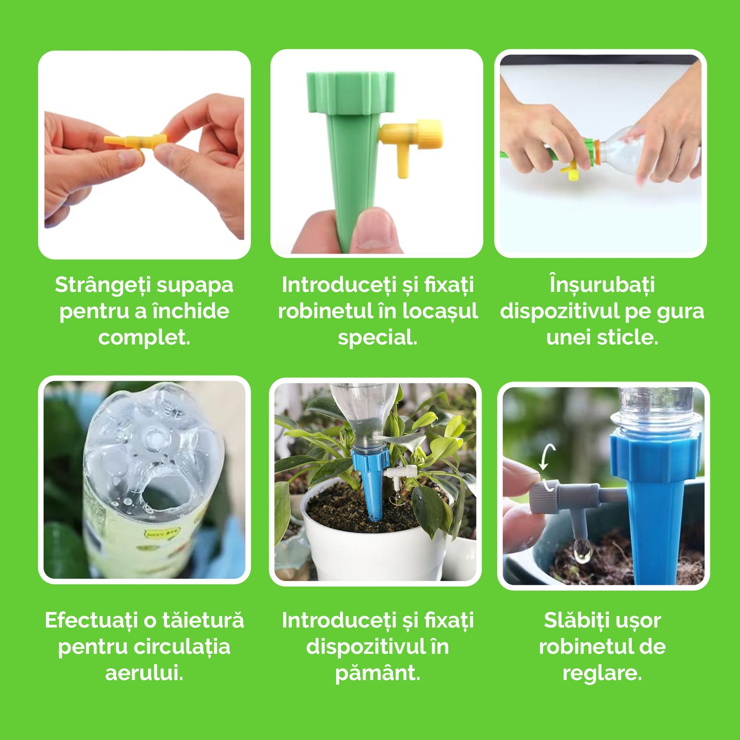 Picurător Reglabil pentru Irigații – 10+10 Cadou 🎁