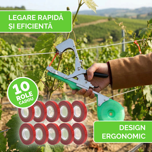 Aparat pentru Legat Pomi, Viță de Vie și Plante + 10 Role Cadou