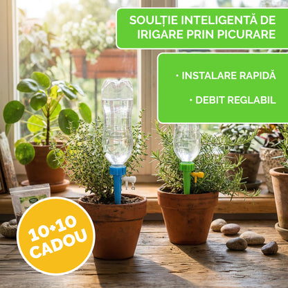 Picurător Reglabil pentru Irigații – 10+10 Cadou 🎁