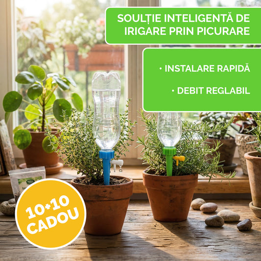 Picurător Reglabil pentru Irigații – 10+10 Cadou 🎁